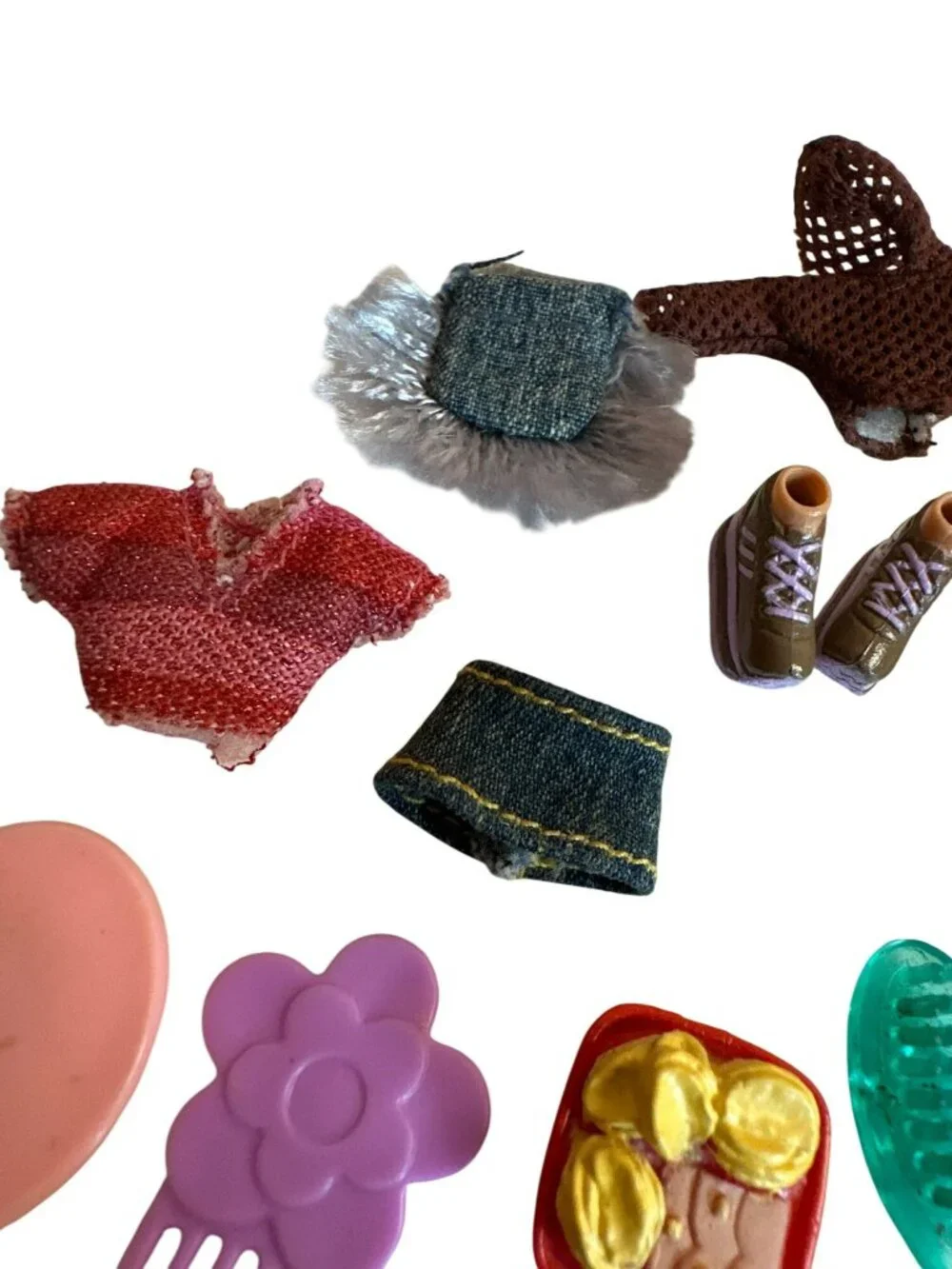 Lil Bratz Mixed Lot of Clothing Matching Shoes Tops Skirt Bottle Etc.